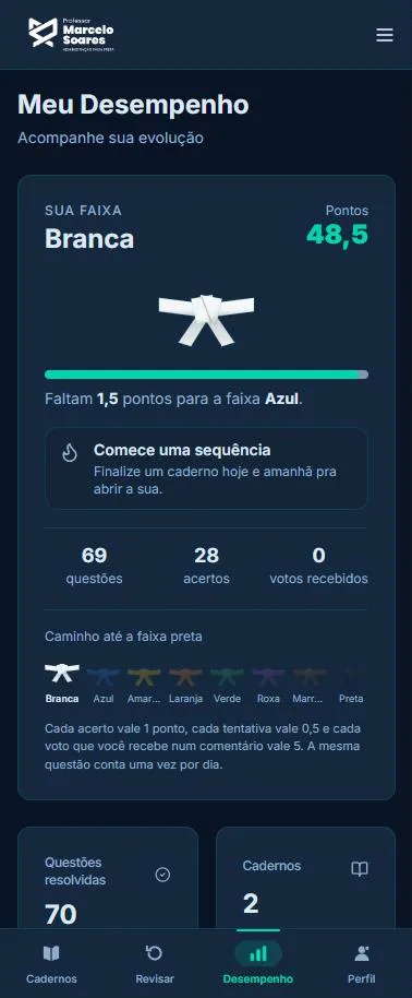 Desempenho com sistema de faixas