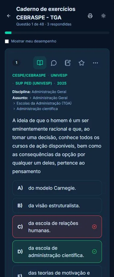 Questão corrigida na área do aluno